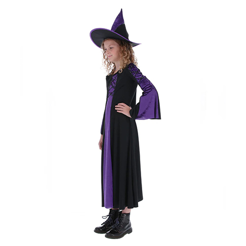 Bewitched Purple Witch Girls Fancy Dress Costume Kids Small - Age 4-6 Product Gallery Image
