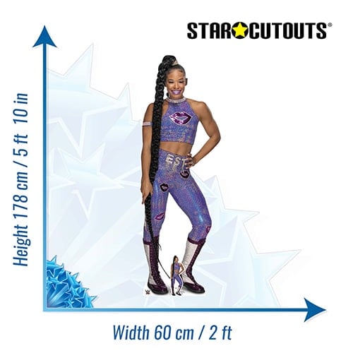 Bianca Belair Purple Outfit WWE Lifesize Cardboard Cutout 178cm Product Gallery Image