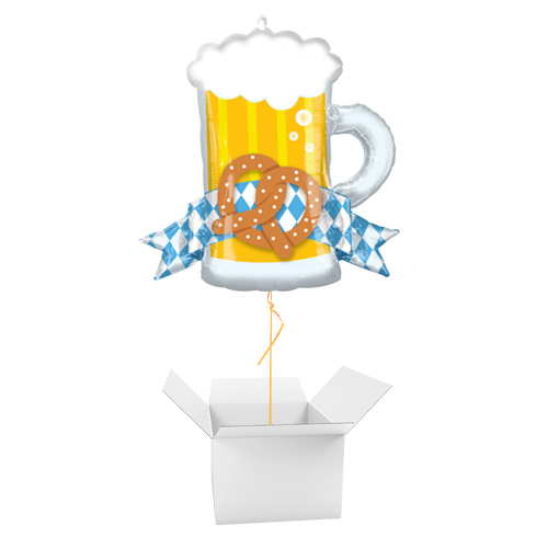 Bierfest Mug Oktoberfest Giant Helium Foil Balloon - Inflated Balloon in a Box