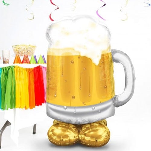 Big Beer Mug Airloonz Air Fill Giant Foil Balloon 124cm / 49 in Product Gallery Image