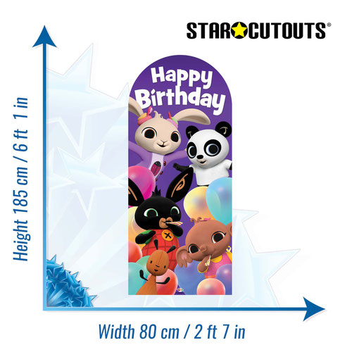 Bing Happy Birthday Single Backdrop Cardboard Cutout 185cm Product Gallery Image