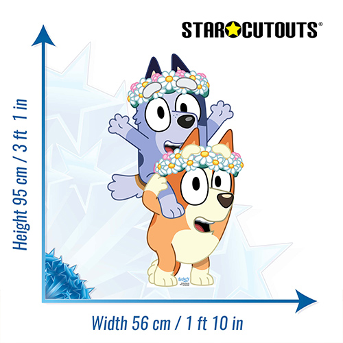 Bingo and Socks as Flower Girls Star Mini Cardboard Cutout 95cm Product Gallery Image