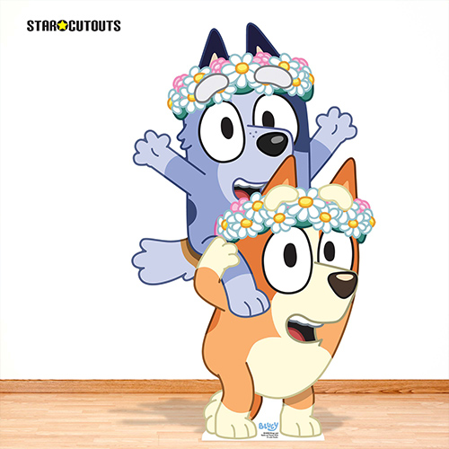 Bingo and Socks as Flower Girls Star Mini Cardboard Cutout 95cm Product Gallery Image