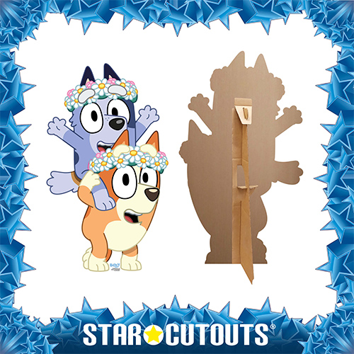 Bingo and Socks as Flower Girls Star Mini Cardboard Cutout 95cm Product Gallery Image