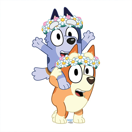 Bingo and Socks as Flower Girls Star Mini Cardboard Cutout 95cm Product Gallery Image