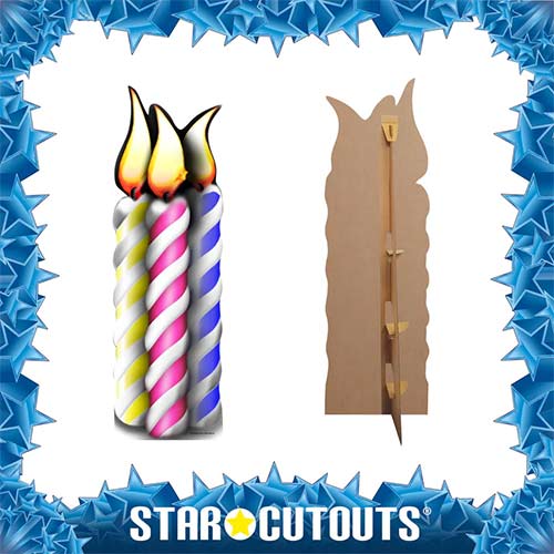 Birthday Candles Lifesize Cardboard Cutout 190cm Product Gallery Image