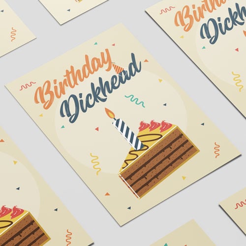 Birthday Dickhead Adult Poster PVC Party Sign Decoration Product Gallery Image