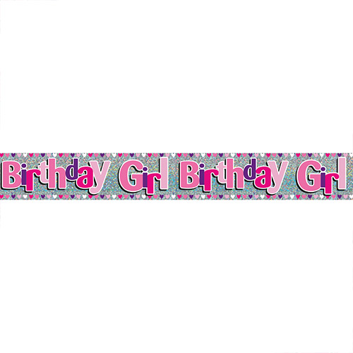 Birthday Girl Holographic Foil Banner 260cm Product Gallery Image