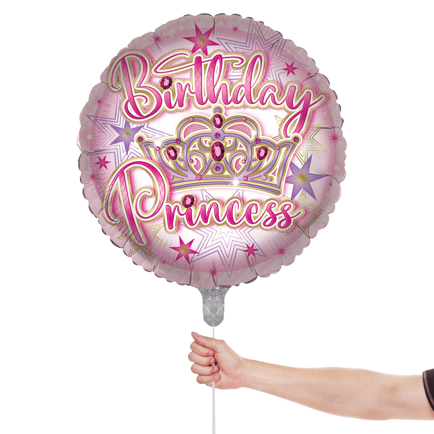 Birthday Princess Round Foil Balloon 46cm / 18 in View 2
