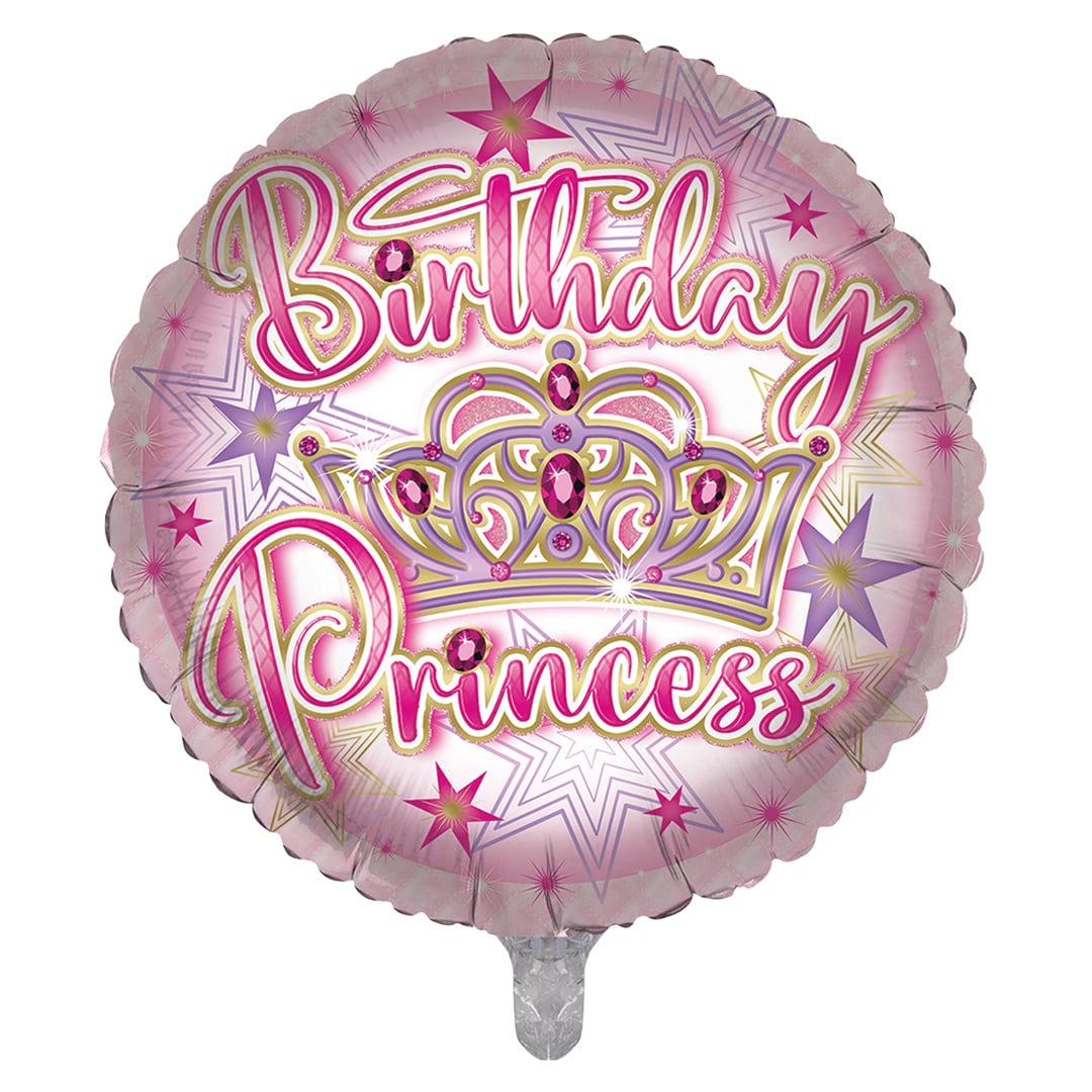 Birthday Princess Round Foil Balloon 46cm / 18 in