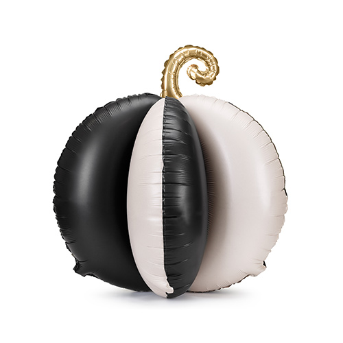 Black & White Pumpkin Halloween 3D Standing Shaped Air Fill Foil Balloon 58cm / 23 in Product Gallery Image