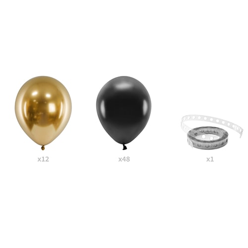 Black & Gold DIY Premium Balloon Kit Product Gallery Image