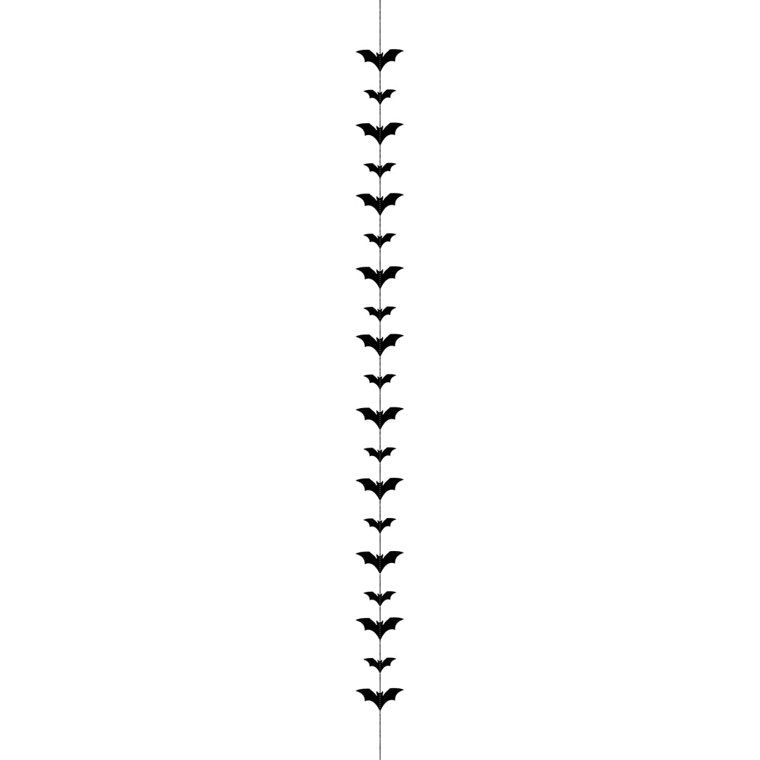Black Bats Halloween Paper Garland Hanging Decoration 1.5m View 13