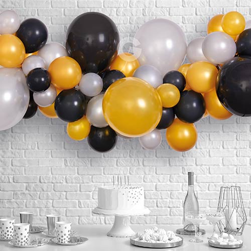 Black Biodegradable Latex Balloons 48cm / 19 in - Pack of 25 Product Gallery Image