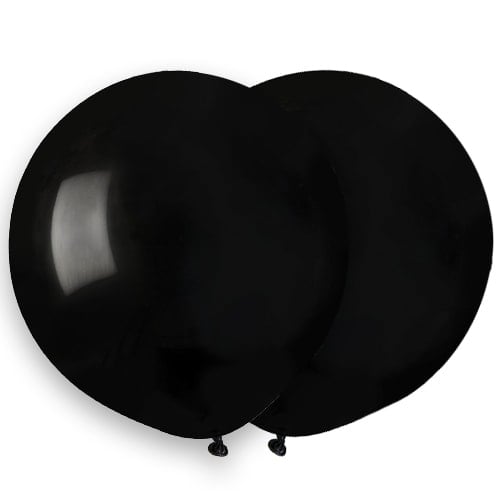 Black Biodegradable Latex Balloons 48cm / 19 in - Pack of 25 Product Gallery Image