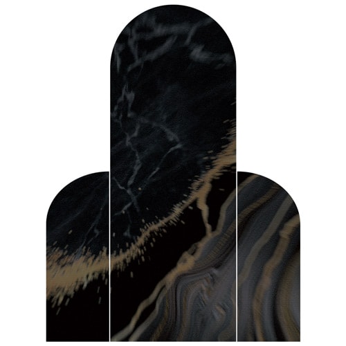 Black Blur Marble Design Arch and Two Sides Sailboard Backdrop Product Gallery Image
