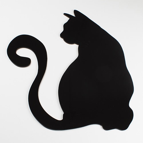 Black Cat Shaped Acrylic Halloween Grazing Board 33cm Product Gallery Image