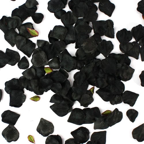 Black Fabric Rose Petals Product Image