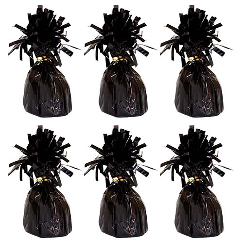 Black Foil Balloon Weights - Pack of 6 Product Gallery Image