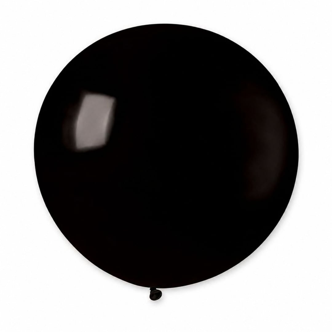 Black Jumbo Latex Balloon 79cm / 31 in - Single