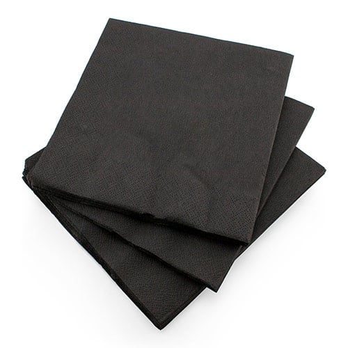 Black Paper Luncheon Napkins 33cm 3 Ply - Pack of 20