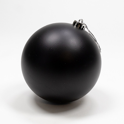 Black Matte Shatterproof Christmas Bauble 15cm Product Gallery Image