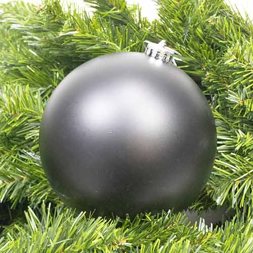 Black Matte Shatterproof Christmas Bauble 15cm Product Gallery Image