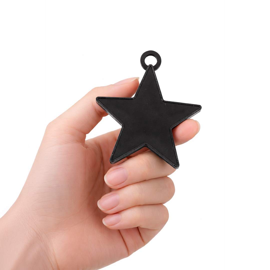 Black Plastic Star Shaped Balloon Weight 8g Product Gallery Image