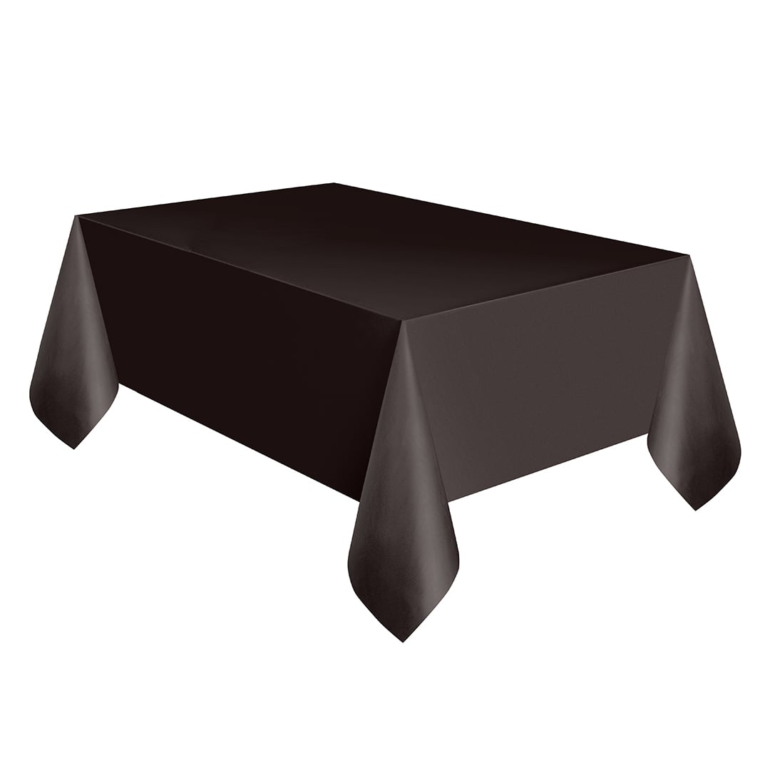 Black Rectangular Plastic Tablecover 274cm x 137cm