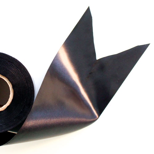 Black Satin Faced Ribbon Reel 100mm x 50m Product Image