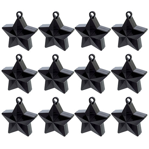 Black Star Balloon Weights - Pack of 12 Product Gallery Image