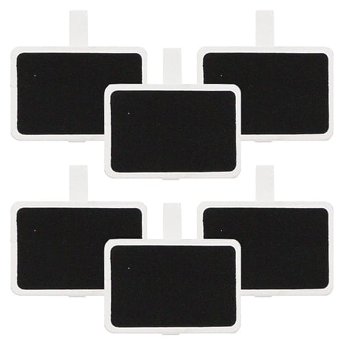 Blackboard Rectangle White Clips - Pack of 6 Product Image