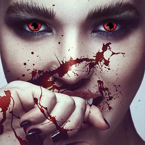 Bloodsucker Vampire Halloween Contact Lenses Product Gallery Image