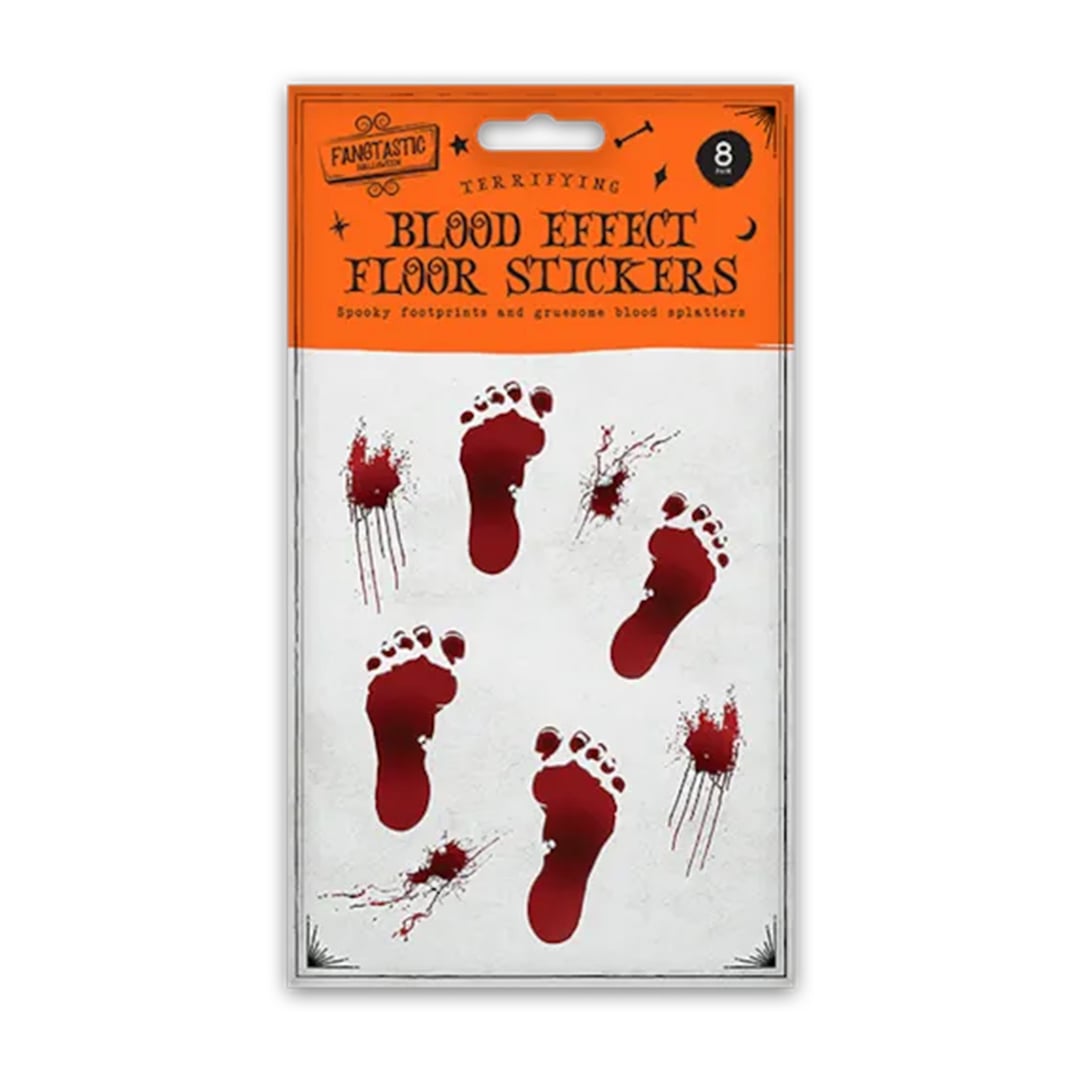 Bloody Footprint Halloween Floor Stickers - Pack of 8 View 2
