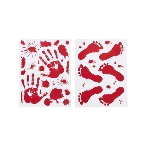 Bloody Prints Halloween Floor & Window Stickers - Pack of 2