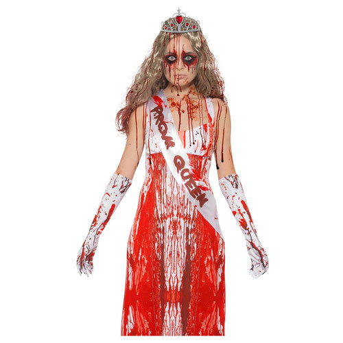 Bloody Prom Queen Ladies Fancy Dress Costume Accessories Kit