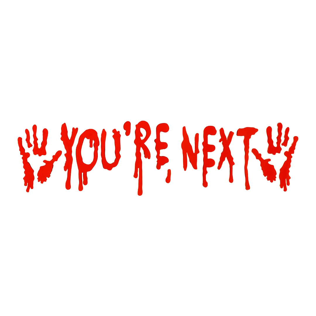 Bloody Red You're Next Halloween Gel Window Stickers