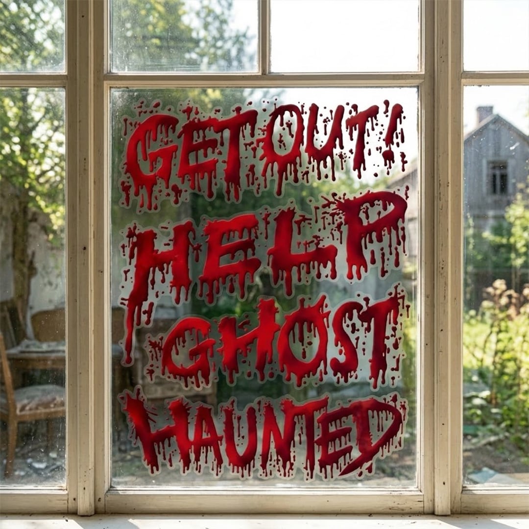 Bloody Words Halloween Window Stickers