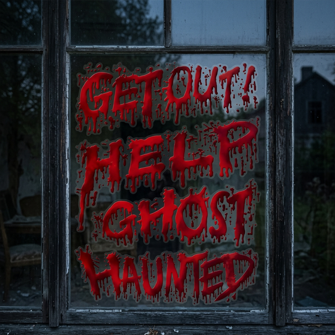 Bloody Words Halloween Window Stickers