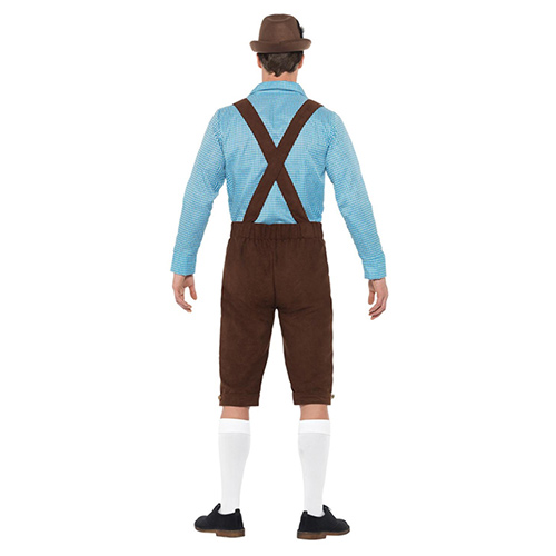 Blue & Brown Beer Fest Fancy Dress Costume Adult Mens Medium Product Gallery Image