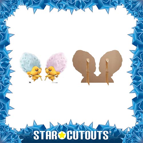 Blue And Pink Cherubs Trolls World Tour Star Mini Cardboard Cutout 61cm Product Gallery Image