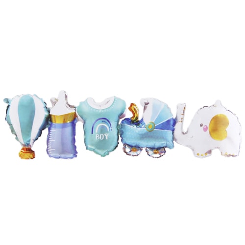 Blue Baby Boy Air Fill Foil Balloon Banner 77cm / 30 in Product Image