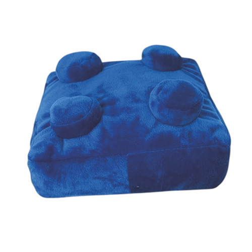 Blue Building Brick Retro Square Shaped Plush Pillow Cushion Product Gallery Image