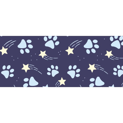 Blue Dog Paw Prints & Stars Design PVC Personalised Party Sign Decoration Product Gallery Image