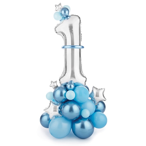 Blue First Birthday DIY Premium Balloon Kit Product Gallery Image