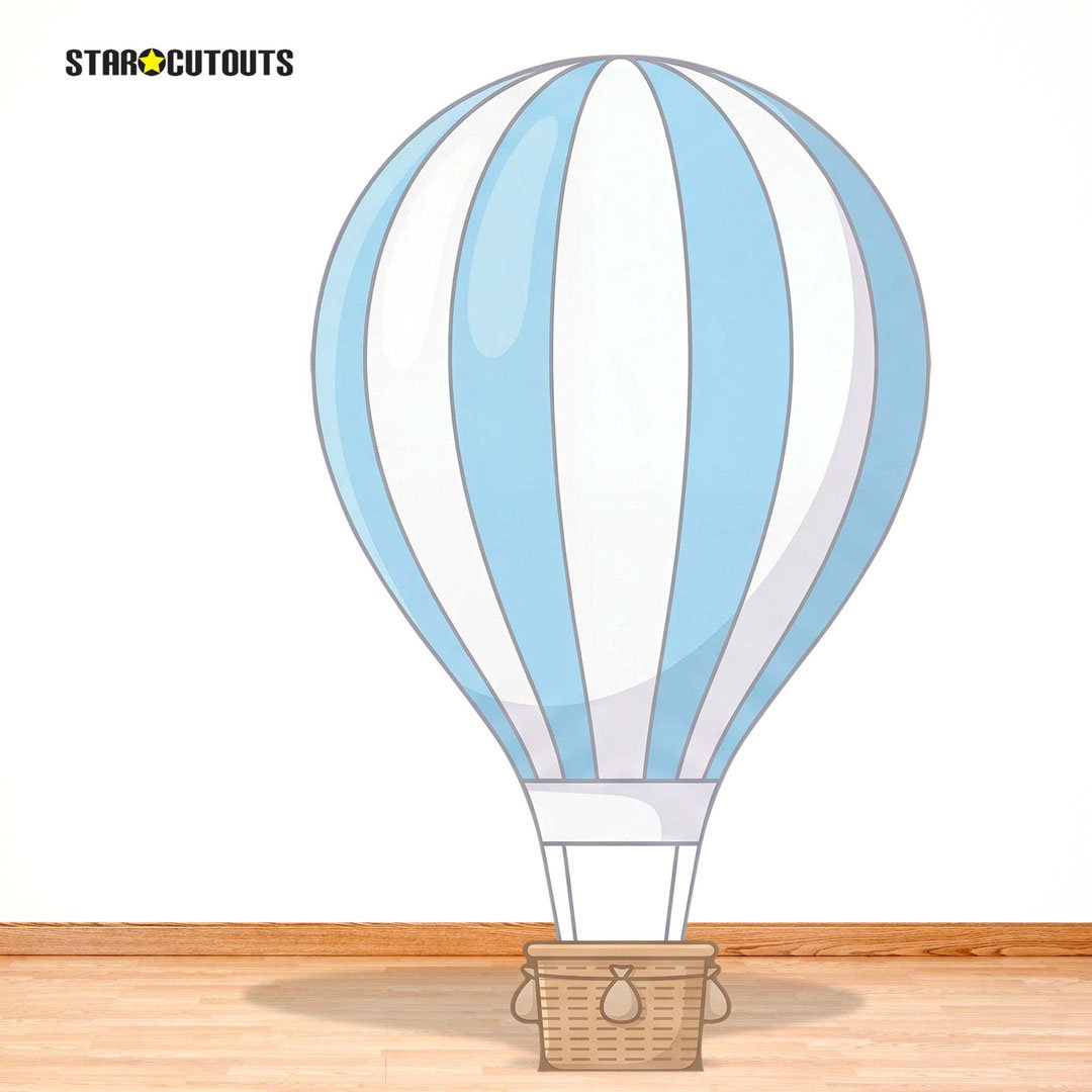 Blue Hot Air Balloon Star Mini Cardboard Cutout 92cm Product Gallery Image