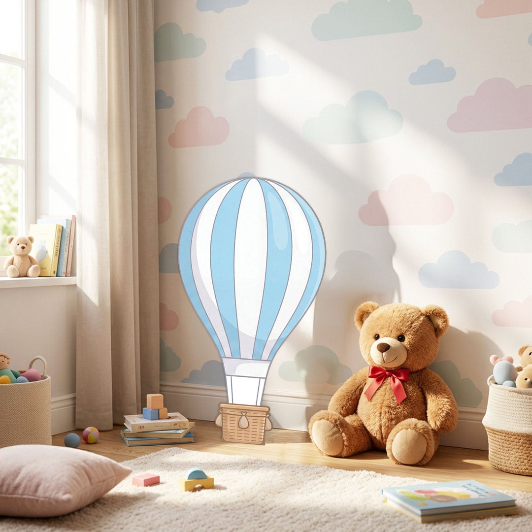 Blue Hot Air Balloon Star Mini Cardboard Cutout 92cm Product Gallery Image
