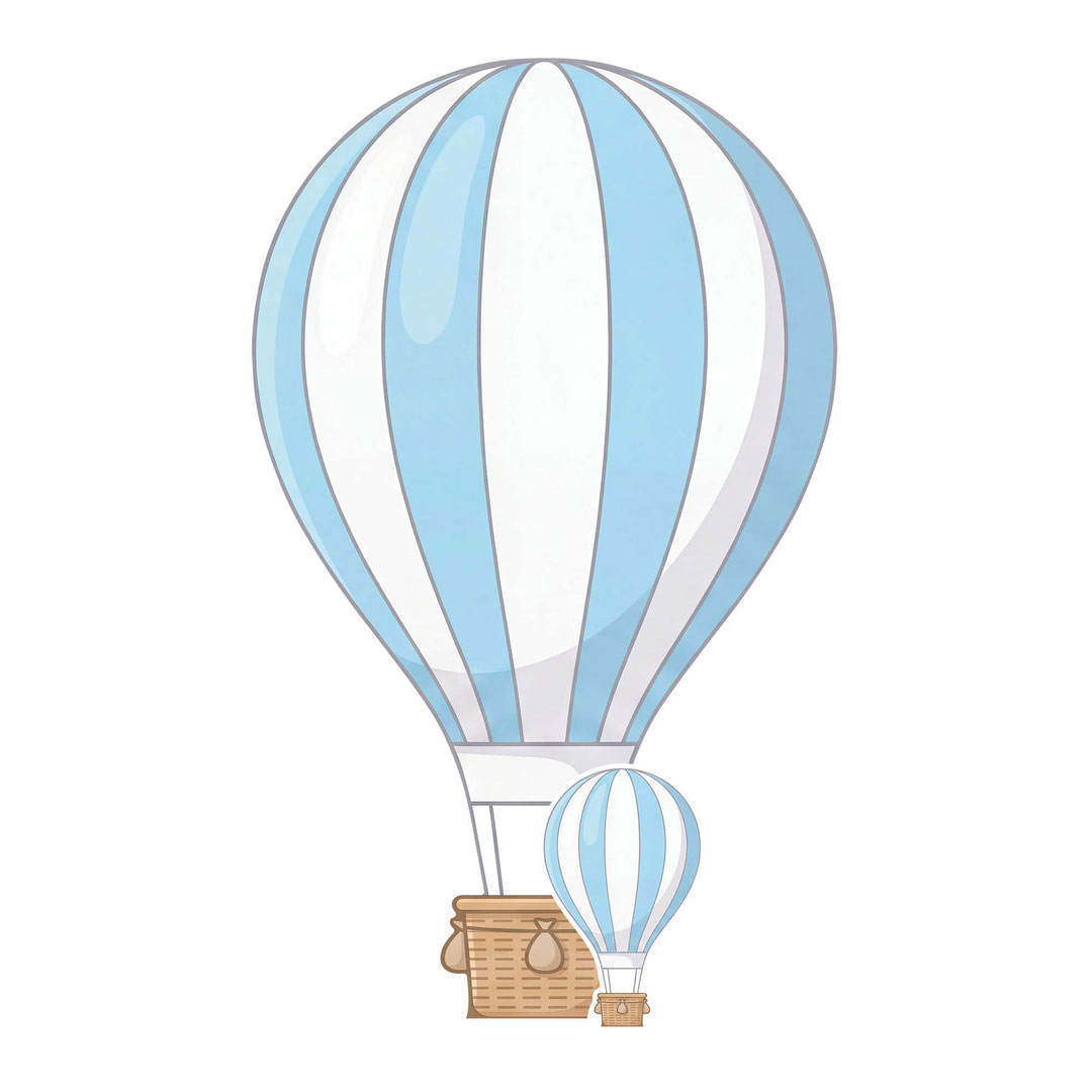 Blue Hot Air Balloon Star Mini Cardboard Cutout 92cm