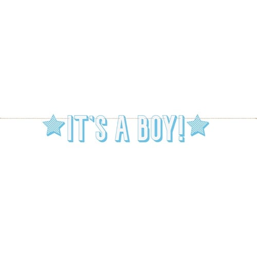 Blue It's a Boy Cardboard Letter Banner 152cm Product Image