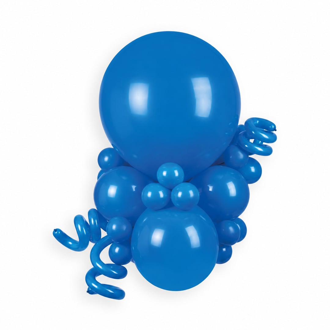 Blue Jumbo Latex Balloon 79cm / 31 in - Single View 3